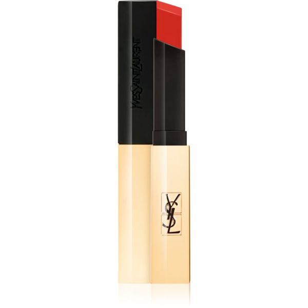 Yves Saint Laurent Yves Saint Laurent Rouge Pur Couture The Slim tanka matirajoča šminka z usnjenim učinkom odtenek 10 Corail Antinomique 2,2 g