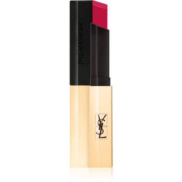 Yves Saint Laurent Yves Saint Laurent Rouge Pur Couture The Slim tanka matirajoča šminka z usnjenim učinkom odtenek 27 Conflicting Crimson 2,2 g