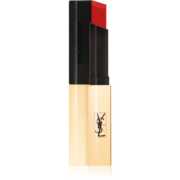 Yves Saint Laurent Yves Saint Laurent Rouge Pur Couture The Slim tanka matirajoča šminka z usnjenim učinkom odtenek 28 True Chili 2,2 g