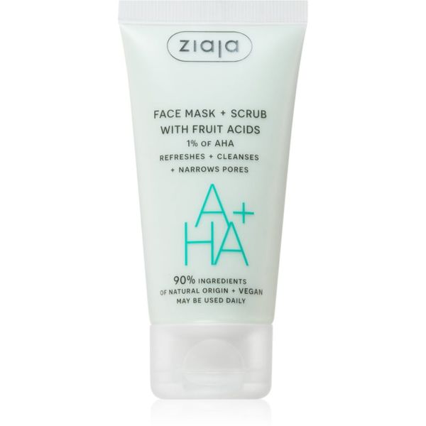 Ziaja Ziaja Face Mask + Scrub with Fruit Acids piling maska 55 ml