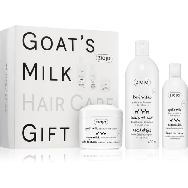 Ziaja Ziaja Goat's Milk darilni set (za suhe in poškodovane lase)