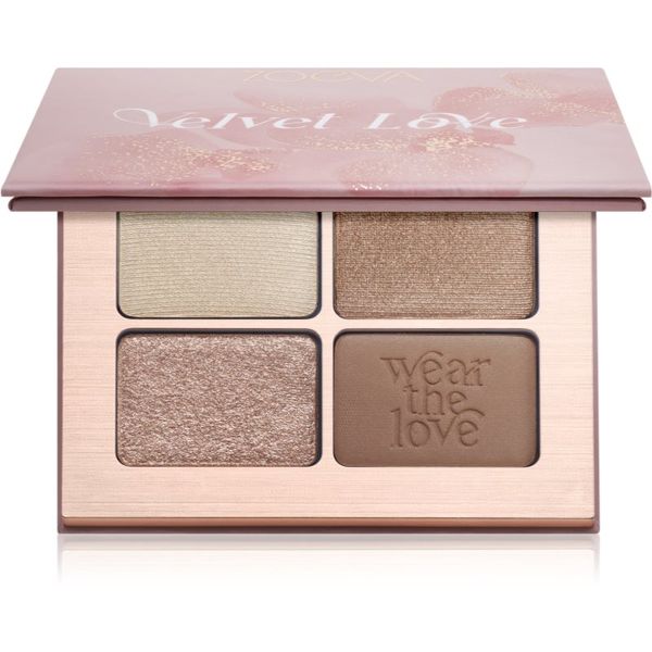 ZOEVA ZOEVA Velvet Love Eyeshadow Quad paleta senčil za oči odtenek Beautiful Bright Eyes 4x1,5 g