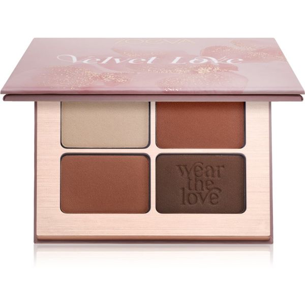 ZOEVA ZOEVA Velvet Love Eyeshadow Quad paleta senčil za oči odtenek Easy Nude Eyes 4x1,5 g