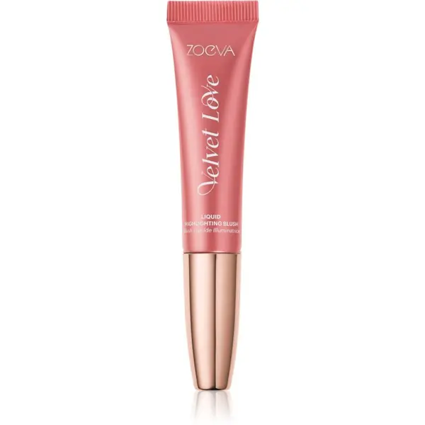 ZOEVA ZOEVA Velvet Love Liquid Highlighting Blush tekoče rdečilo za osvetlitev kože odtenek Pink Nectar 13 ml