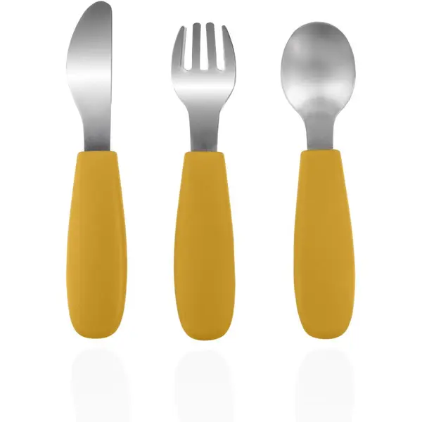 Zopa Zopa Silicone Children's Cutlery pribor za otroke 6 m+ Mustard Yellow 3 kos