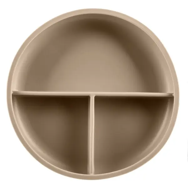 Zopa Zopa Silicone Divided Plate deljeni krožnik s priseskom Sand Beige 1 kos