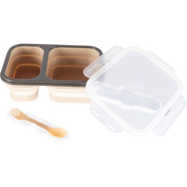 Zopa Zopa Silicone Lunch Box Large jedilni set Sand Beige 21x15 cm 1 kos