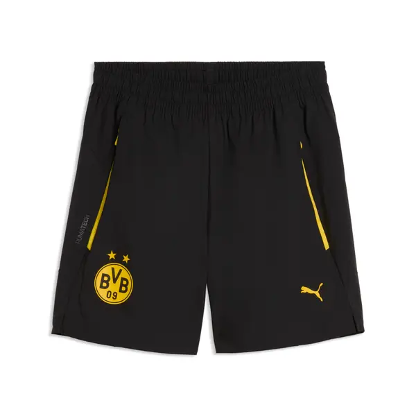 PUMA Borussia Dortmund PUMATECH Relaxed Woven Shorts Men, Sports, Black/Faster Yellow, S