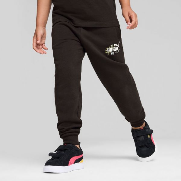 PUMA ESS+ Puma Sweatpants Youth, Black, Size 2-3Y, Clothing