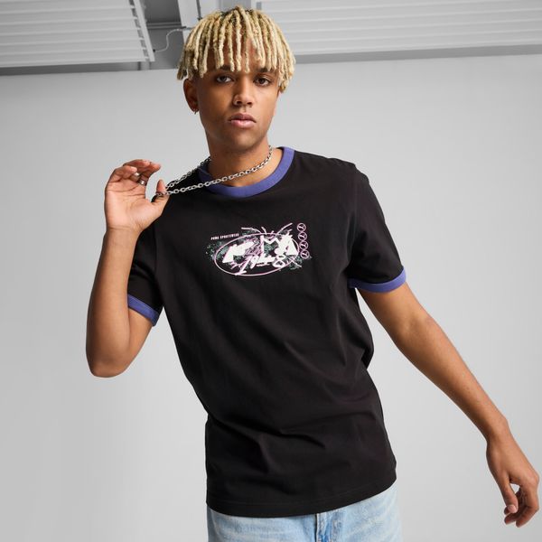 PUMA Men's FUTURE.Puma.ARCHIVE Graphic Ringer T-Shirt, Black, Size S, Clothing