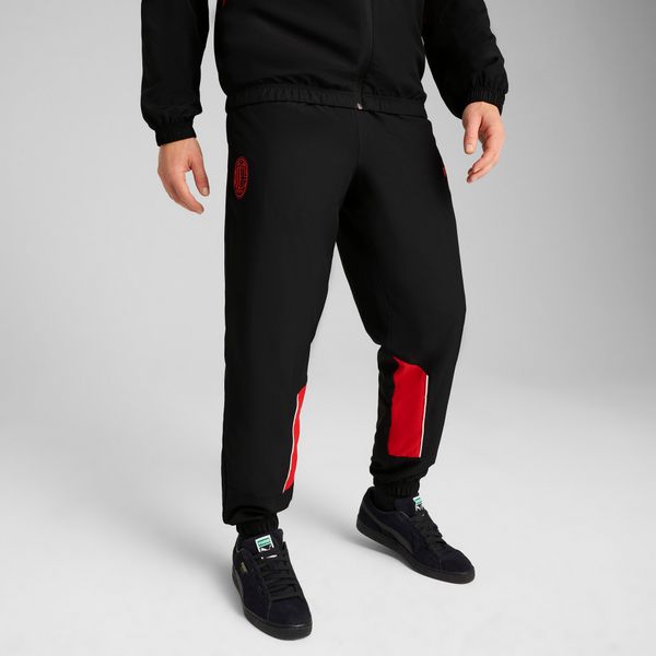 PUMA Men's Puma AC Milan ftbl ARCHIVE Pants, Black, Size M, Clothing