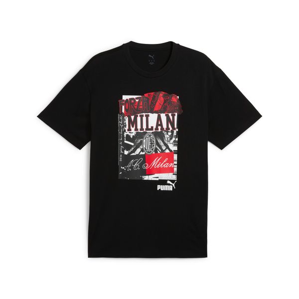 PUMA Men's Puma AC Milan ftbl NRGY+ T-Shirt, Black, Size XS, Sport