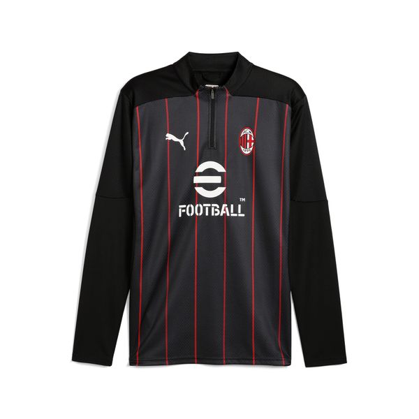 PUMA Men's Puma AC Milan Pre-match 1/4 Zip Top, Black, Size 3XL, Sport