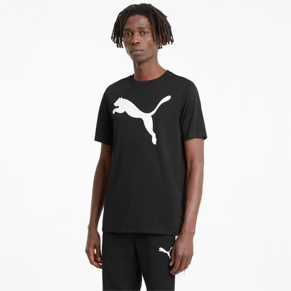 PUMA Men's Puma Active Big Logo T-Shirt, Black, Size S, Clothing