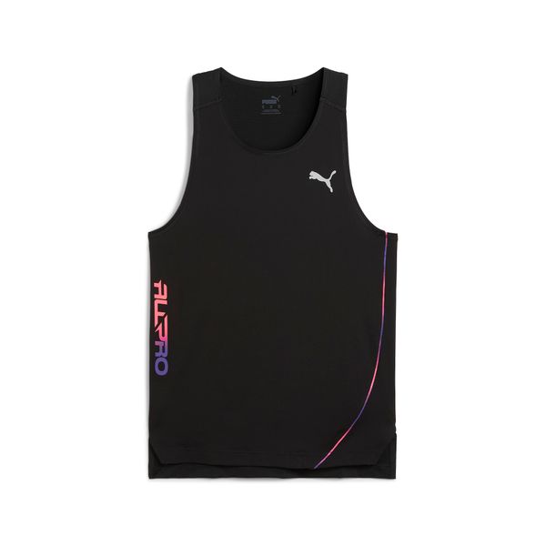 PUMA Men's Puma All-Pro Singlet Top, Black Top, Size M Top, Clothing