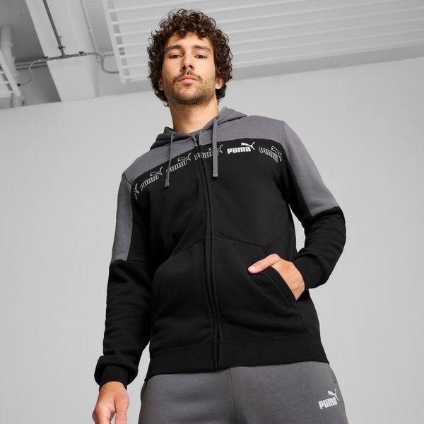 PUMA Men's Puma Around The Block Full-Zip Hoodie, Gray, Size XXL, Clothing