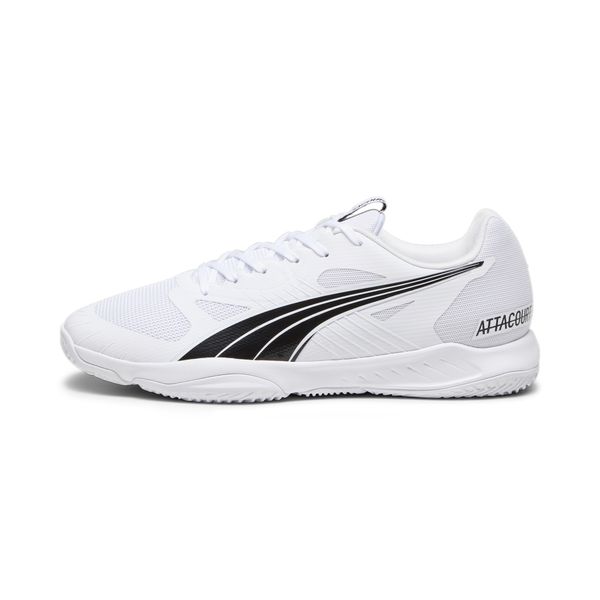 PUMA Men's Puma Attacourt Indoor Sports Shoes, White, Size 44.5, Shoes