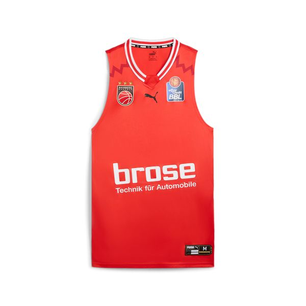 PUMA Men's Puma Bamberg's Game Basketball Jersey II, Red, Size L, Clothing