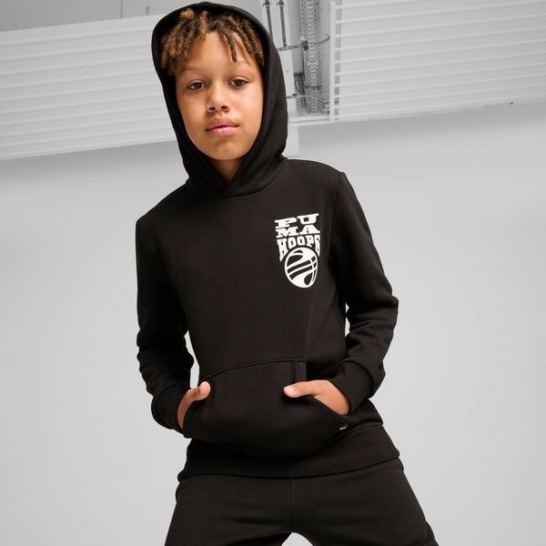 PUMA Men's Puma Basketball Blueprint Hoodie Youth, Black, Size 11-12Y, Clothing