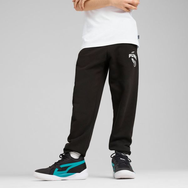 PUMA Men's Puma BASKETBALL Posterize Basketball Sweatpants Youth, Black, Size 7-8Y, Clothing