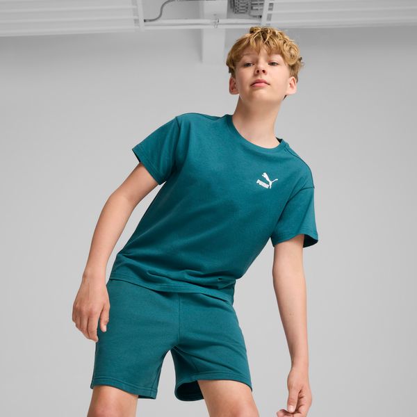 PUMA Men's Puma Better Classics Relaxed Youth T-Shirt, Green, Size 9-10Y, Clothing