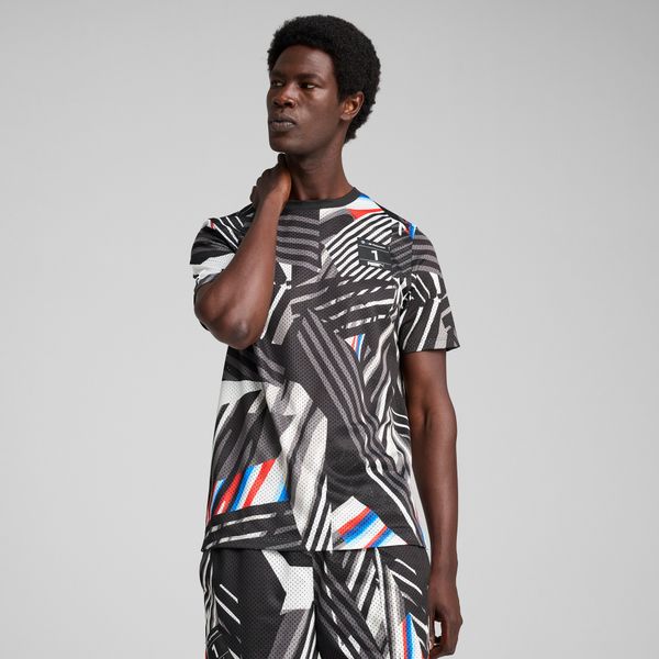PUMA Men's Puma BMW M Motorsport All-over Print T-Shirt, Black, Size S, Clothing