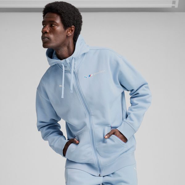 PUMA Men's Puma BMW M Motorsport Essentials+ Hooded Fleece Jacket, Blue, Clothing