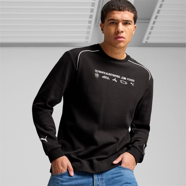 PUMA Men's Puma BMW M Motorsport Statement Long Sleeve T-Shirt, Black, Clothing