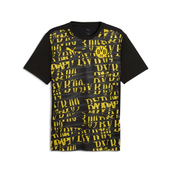 PUMA Men's Puma Borussia Dortmund 24/25 Pre-match Jersey, Black, Size S, Sport