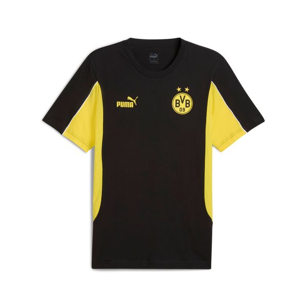 PUMA Men's Puma Borussia Dortmund ftbl ARCHIVE T-Shirt, Black, Size XS, Sport