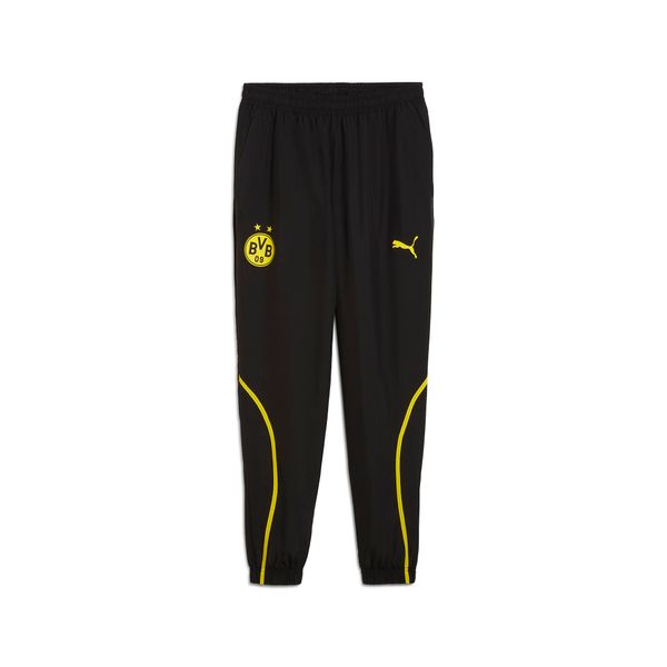 PUMA Men's Puma Borussia Dortmund Pre-match Woven Pants, Black, Size M, Sport