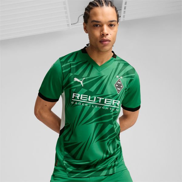 PUMA Men's Puma Borussia MÃ¶nchengladbach 24/25 Away Jersey, Green, Size XS, Clothing