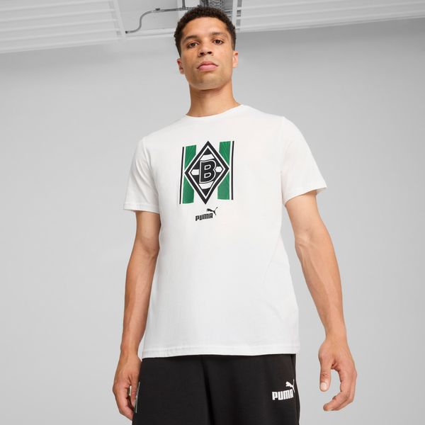 PUMA Men's Puma Borussia MÃ¶nchengladbach ftbl CULTURE T-Shirt, White, Size M, Clothing