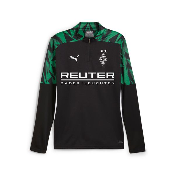PUMA Men's Puma Borussia Mönchengladbach Training Quarter-Zip Top, Black, Size XL, Clothing