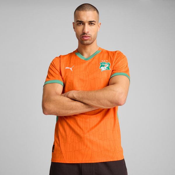 PUMA Men's Puma CÃ´te d'Ivoire 2025 Home Jersey, Orange, Size M, Clothing