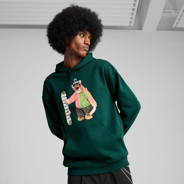 PUMA Men's Puma Christmas Sweater Unisex, Green, Size M, Clothing