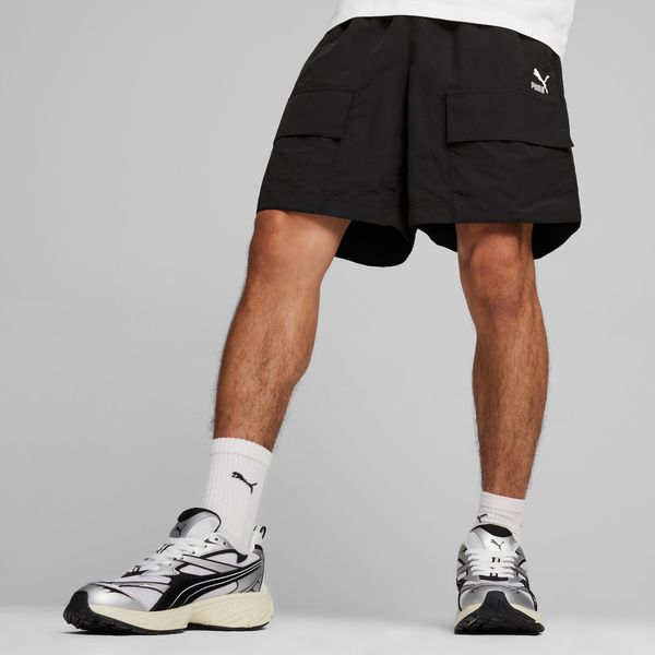 PUMA Men's Puma CLASSICS's Cargo Shorts, Black, Size XS, Clothing