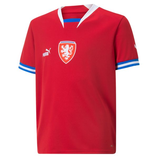 PUMA Men's Puma Czech Republic 2024 Home Jersey Youth, Red, Size 11-12Y, Clothing