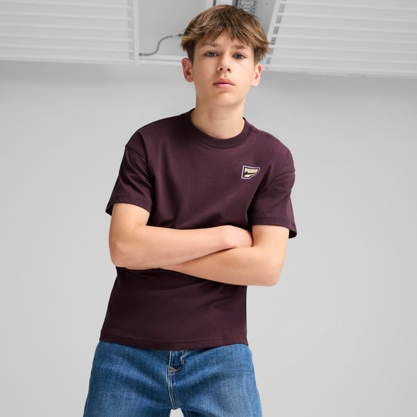 PUMA Men's Puma DOWNTOWN Graphic Tee Youth, Purple, Size 13-14Y, Clothing