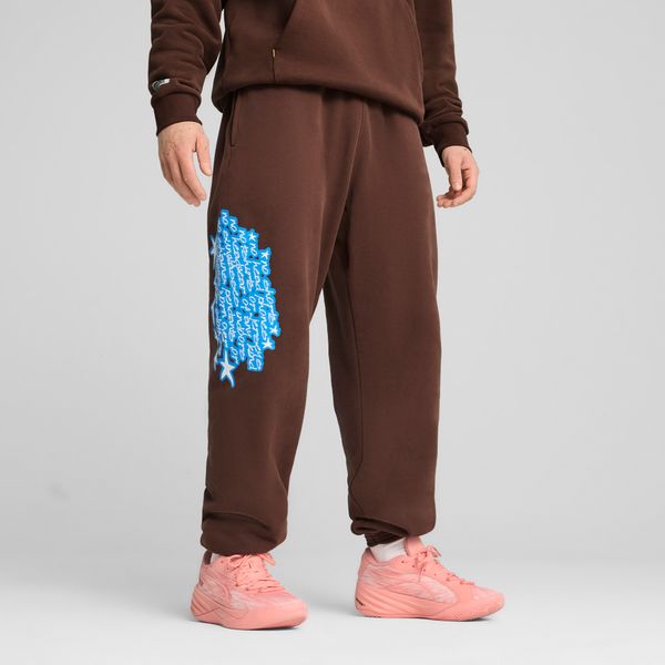 PUMA Men's Puma Dress Code Baketball Sweatpants, Brown, Size XS, Men