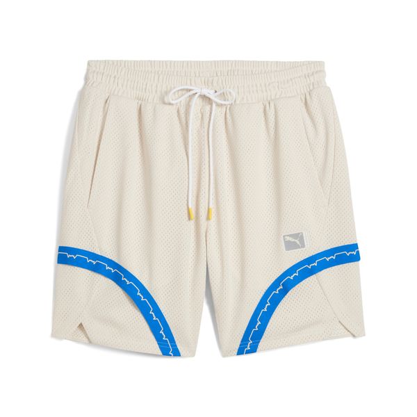 PUMA Men's Puma Dress Code Jawline Basketball Shorts, White, Size S, Sports