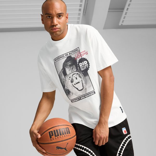 PUMA Men's Puma Dylan Got Game Basketball T-Shirt, White, Size L, Clothing