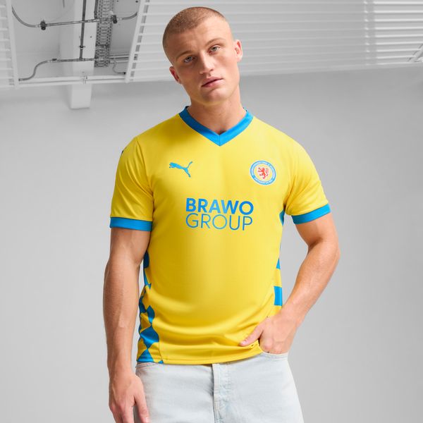 PUMA Men's Puma Eintracht Braunschweig 24/25 Home Jersey, Yellow, Size 3XL, Clothing