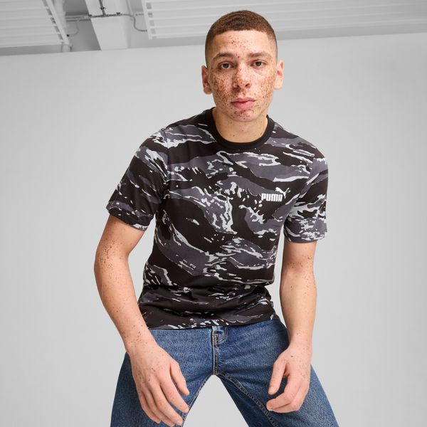 PUMA Men's Puma ESS+ CAMO Graphic T-Shirt, Black, Size M, Clothing