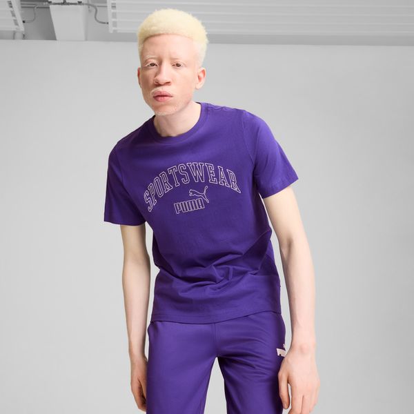 PUMA Men's Puma ESS+ LOGO LAB Gradient T-Shirt, Blue, Size M, Clothing