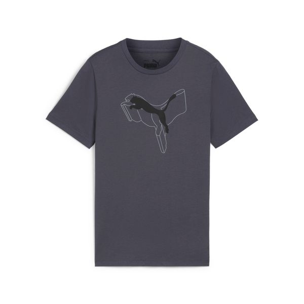 PUMA Men's Puma ESS+ LOGO LAB Graphic Tee Youth, Gray, Size 9-10Y, Shop