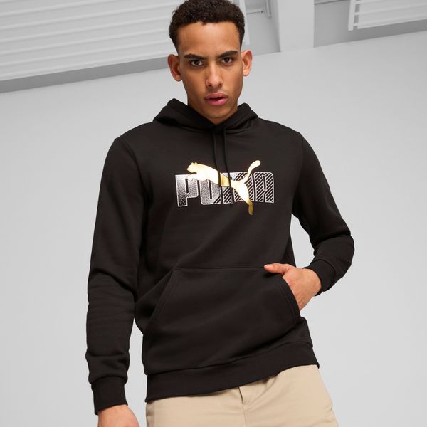 PUMA Men's Puma ESS+ LOGO LAB Hoodie, Black, Size XS, Clothing