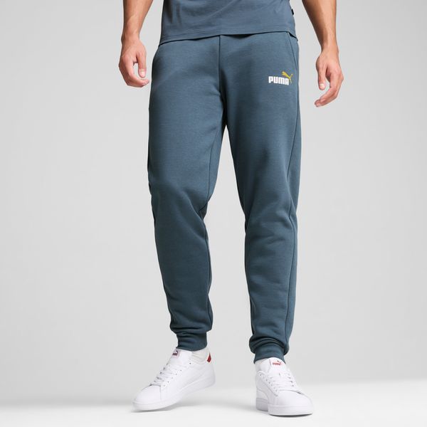 PUMA Men's Puma Essentials+ 2 Col Logo Pants, Gray, Size XS, Clothing