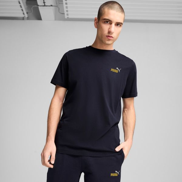 PUMA Men's Puma Essentials 2 Colour Small No. 1 Logo T-Shirt, Blue, Size M, Clothing