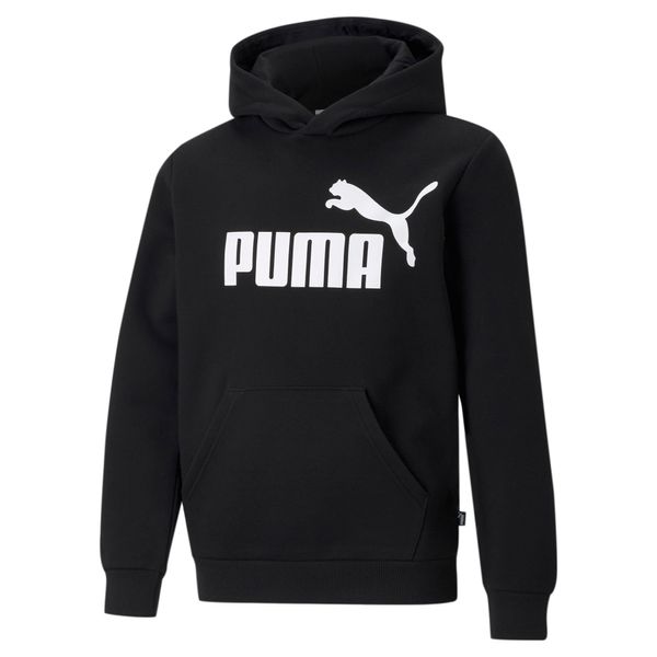 PUMA Men's Puma Essentials Big Logo Hoodie Youth, Black, Size 11-12Y, Clothing